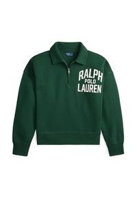 Polo Ralph Lauren Bluza 211971753003 Zielony Relaxed Fit. Typ kołnierza: polo. Kolor: zielony. Materiał: bawełna #5