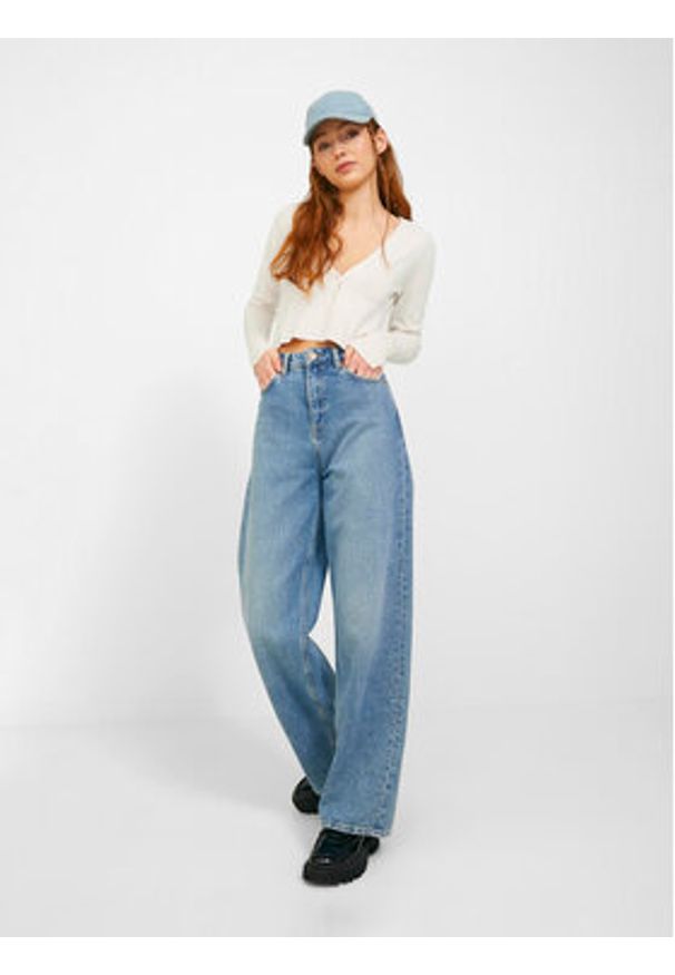 JJXX Kardigan Sabel 12224471 Biały Regular Fit. Kolor: biały. Materiał: wiskoza