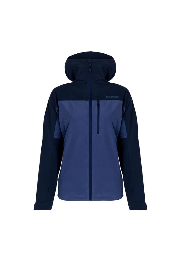Kurtka softshell damska Marmot ROM. Kolor: niebieski. Materiał: softshell. Sport: turystyka piesza