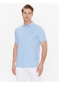 Polo Ralph Lauren Polo 710713130005 Niebieski Slim Fit. Typ kołnierza: polo. Kolor: niebieski. Materiał: bawełna