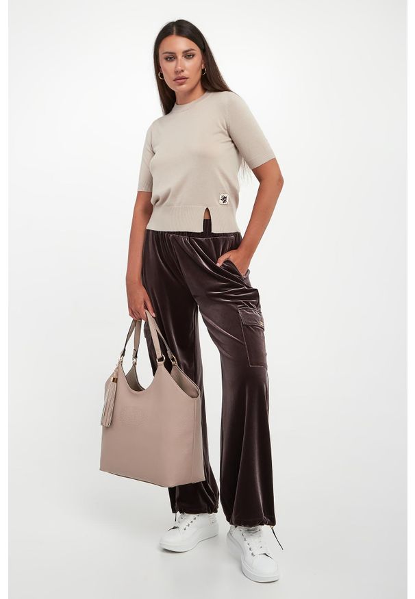 Liu Jo - Sweter damski wełniany LIU JO. Materiał: wełna