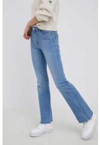 only - Only jeansy Wauw damskie high waist. Stan: podwyższony. Kolor: niebieski
