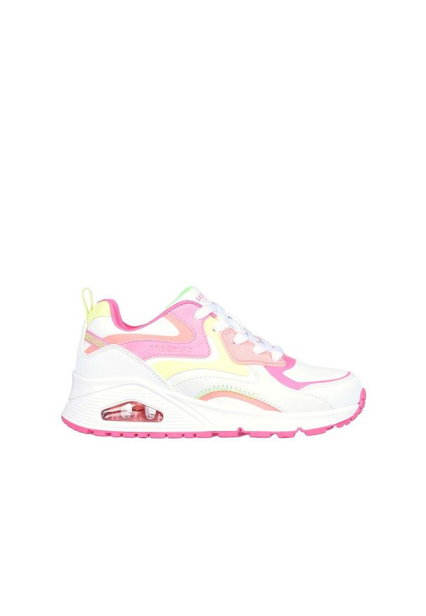 skechers - Buty na co dzień damskie SKECEHRS UNO GEN1 COLOR SURGE eko skóra. Okazja: na co dzień. Kolor: biały. Materiał: skóra. Model: Skechers Sport. Sport: turystyka piesza