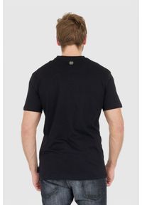 Philipp Plein - PHILIPP PLEIN Czarny t-shirt męski z logo. Kolor: czarny #4