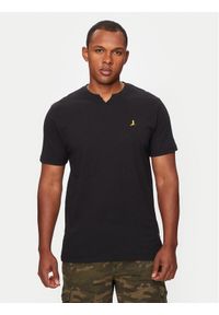 Brave Soul T-Shirt MTS-627MCBRIDEB Czarny Straight Fit. Kolor: czarny. Materiał: bawełna