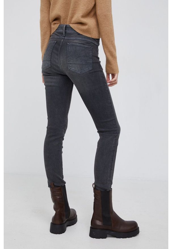 G-Star RAW - G-Star Raw Jeansy damskie medium waist. Kolor: szary