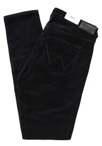 Wrangler - WRANGLER SKINNY BLACK W28KPJ100. Materiał: sztruks #5