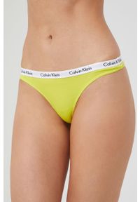 Calvin Klein Underwear stringi kolor żółty. Kolor: żółty