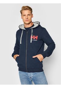 Helly Hansen Bluza Logo 34163 Granatowy Regular Fit. Kolor: niebieski. Materiał: bawełna