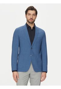 Michael Kors Marynarka MK0SB01025 Niebieski Slim Fit. Kolor: niebieski. Materiał: syntetyk