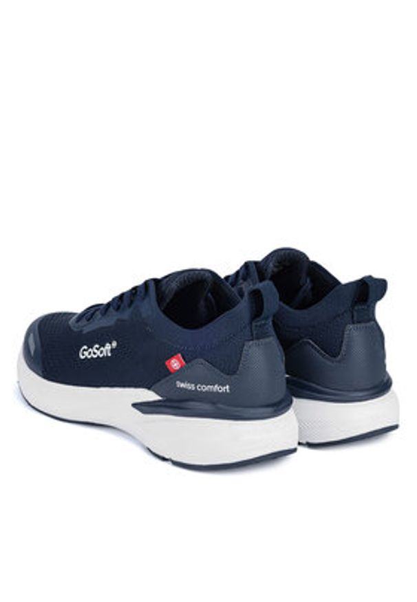 Go Soft Sneakersy MP-12A Granatowy. Kolor: niebieski. Materiał: materiał