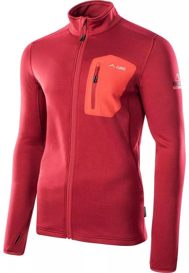 Bluza sportowa męska Elbrus EMINO POLARTEC. Kolor: czerwony