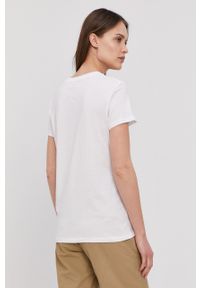 Levi's® - Levi's T-shirt kolor biały. Okazja: na spotkanie biznesowe, na co dzień. Kolor: biały. Materiał: bawełna. Wzór: nadruk. Styl: biznesowy, casual #3