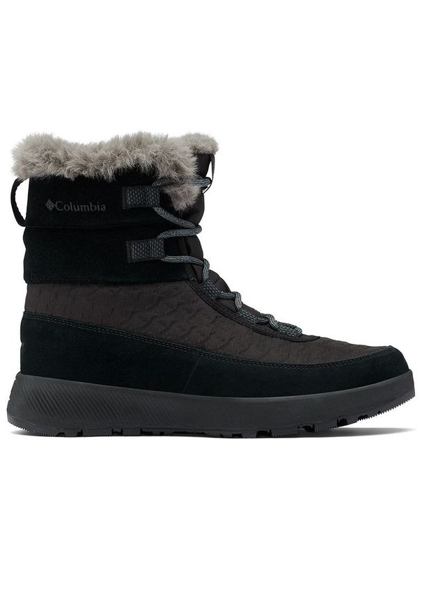 columbia - Buty Columbia Autumn Slopeside Peak Luxe 2104991010 - czarne. Kolor: czarny. Materiał: zamsz, materiał, skóra, guma. Szerokość cholewki: normalna. Sezon: zima
