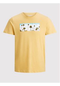 Jack & Jones - Jack&Jones T-Shirt Azure 12189032 Żółty Regular Fit. Kolor: żółty. Materiał: bawełna #3