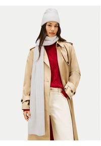TOMMY HILFIGER - Tommy Hilfiger Zestaw Szalik i Czapka Flag Fluffy AW0AW17994 Beżowy. Kolor: beżowy. Materiał: poliester #4