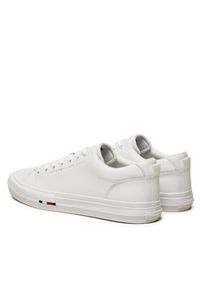 TOMMY HILFIGER - Tommy Hilfiger Sneakersy Hi Vulc Street Low FM0FM05312 Biały. Kolor: biały. Materiał: skóra #4