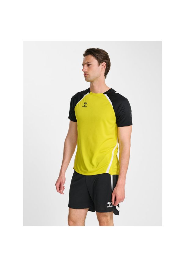 Koszulka Hummel Lead 2.0. Kolor: wielokolorowy, żółty, czarny. Sport: koszykówka