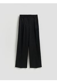 Reserved - Lniane spodnie - czarny. Kolor: czarny. Materiał: len #1