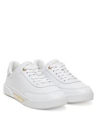 TOMMY HILFIGER - Tommy Hilfiger Sneakersy FW0FW08682 Biały. Kolor: biały. Materiał: skóra