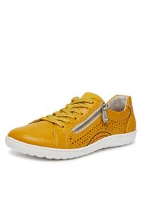 Rieker Sneakersy 52824-68 Żółty. Kolor: żółty. Materiał: skóra