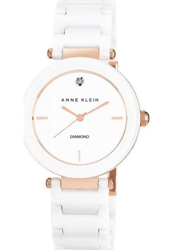 Zegarek Anne Klein Zegarek damski Anne Klein AK-1018RGWT biały. Kolor: biały