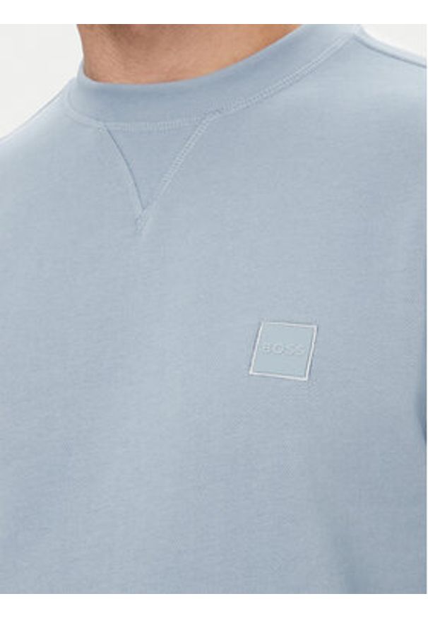 BOSS Bluza Westart 50509323 Niebieski Regular Fit. Kolor: niebieski. Materiał: bawełna