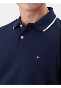 TOMMY HILFIGER - Tommy Hilfiger Polo Pique MW0MW42748 Granatowy Regular Fit. Typ kołnierza: polo. Kolor: niebieski. Materiał: bawełna #4
