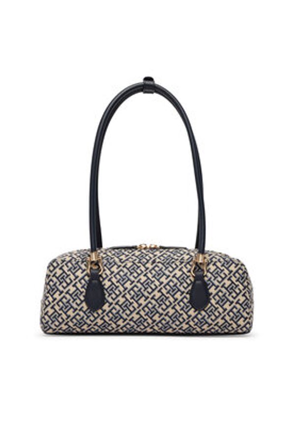 TOMMY HILFIGER - Tommy Hilfiger Torebka Th Grace Shoulder Bag Jacquard AW0AW18752 Niebieski. Kolor: niebieski