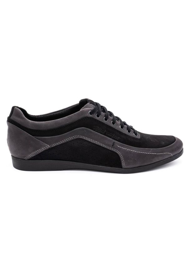 Polbut Buty męskie casual 2101P szary szare. Okazja: na co dzień. Kolor: szary. Materiał: skóra, syntetyk. Szerokość cholewki: normalna. Obcas: na płaskiej podeszwie. Styl: casual