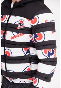 Invicta - INVICTA Puchowa kurtka męska w pasy i logo, Rozmiar XL. Kolor: wielokolorowy. Materiał: puch #6