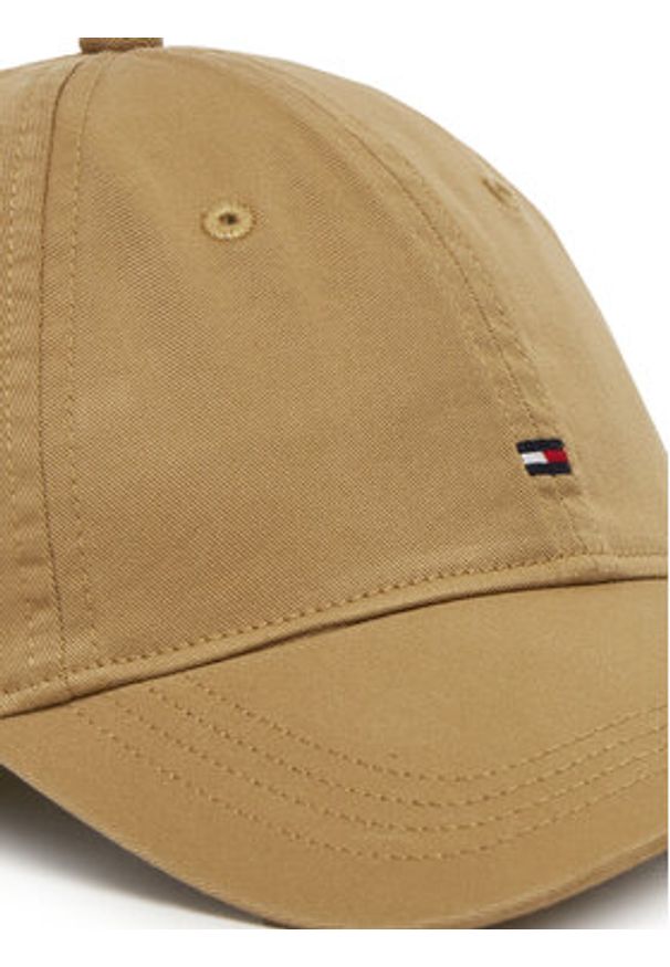 TOMMY HILFIGER - Tommy Hilfiger Czapka z daszkiem Essential Flag Soft Cap AW0AW17632 Beżowy. Kolor: beżowy. Materiał: bawełna, materiał