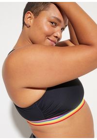 bonprix - Biustonosz bikini bustier, lekki stopień modelowania sylwetki. Kolor: czarny. Materiał: materiał #2