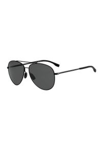 BOSS - Hugo Boss Okulary przeciwsłoneczne męskie kolor czarny. Kolor: czarny #1
