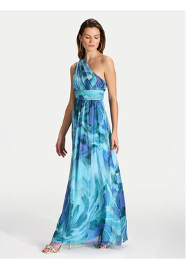 Swing Sukienka wieczorowa 5AI18900 Niebieski Regular Fit. Kolor: niebieski. Materiał: syntetyk. Styl: wizytowy