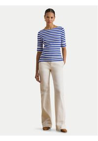 Lauren Ralph Lauren - LAUREN RALPH LAUREN Bluzka 200P03750002 Niebieski Slim Fit. Kolor: niebieski. Materiał: bawełna #5