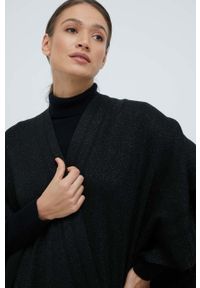 Lauren Ralph Lauren poncho kolor zielony lekkie. Kolor: zielony. Materiał: dzianina. Wzór: ze splotem #2