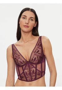 Hunkemöller Biustonosz braletka Domenica Bustier 203483 Fioletowy. Kolor: fioletowy