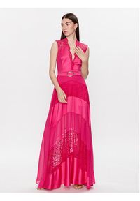 Babylon Sukienka wieczorowa S_EL0705 Różowy Regular Fit. Kolor: różowy. Materiał: syntetyk. Styl: wizytowy #5
