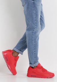 Born2be - Czerwone Buty Sportowe Himemenis. Zapięcie: sznurówki. Kolor: czerwony. Materiał: guma. Szerokość cholewki: normalna. Wzór: aplikacja #6