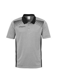UHLSPORT - Koszulka polo dla dzieci Uhlsport Goal. Typ kołnierza: polo. Kolor: wielokolorowy, czarny, szary. Materiał: tkanina