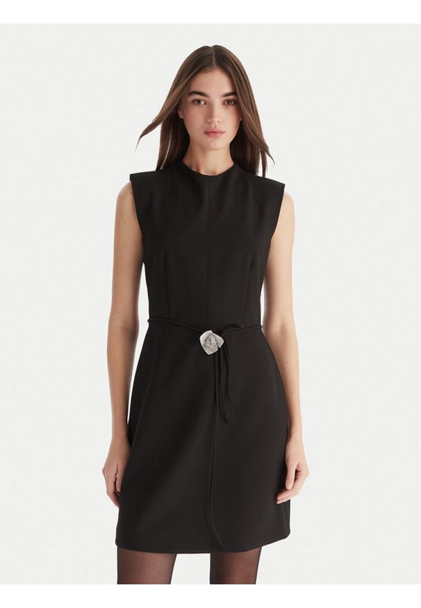 Hugo - HUGO Sukienka koktajlowa Kelendi 50547655 Czarny Slim Fit. Kolor: czarny. Materiał: wiskoza, syntetyk. Styl: wizytowy
