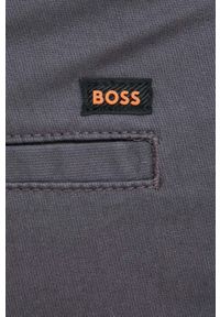 BOSS Orange - Boss Orange spodnie męskie kolor szary proste. Okazja: na co dzień. Kolor: szary. Materiał: tkanina. Styl: casual #2