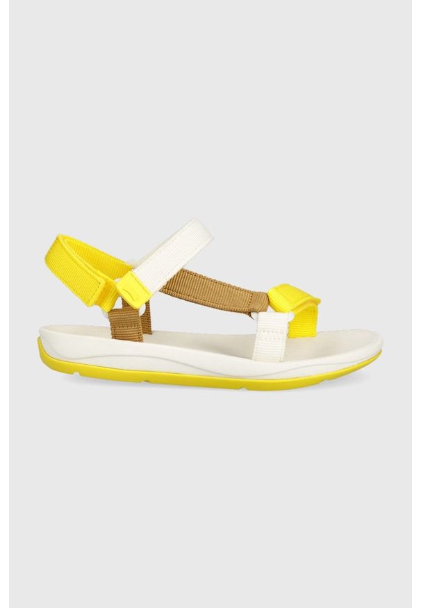 Camper sandały Match damskie kolor żółty. Zapięcie: rzepy. Kolor: żółty. Materiał: materiał, guma