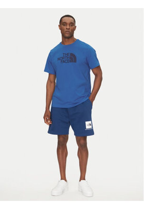 The North Face T-Shirt Easy NF0A8A6C Niebieski Regular Fit. Kolor: niebieski. Materiał: syntetyk, bawełna