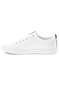 Big-Star - Białe Trampki Big Star Sportowe Obuwie Damskie. Okazja: na co dzień. Kolor: biały. Materiał: guma, jeans, materiał, syntetyk. Szerokość cholewki: normalna. Sezon: lato. Styl: sportowy #7