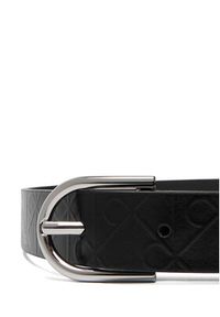 Calvin Klein Pasek Damski Round Buckle Debossed LV04F7143G Czarny. Kolor: czarny. Materiał: skóra #3