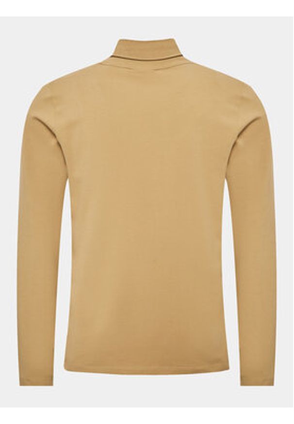 Lindbergh Longsleeve 30-400126 Beżowy Slim Fit. Kolor: beżowy. Materiał: bawełna. Długość rękawa: długi rękaw