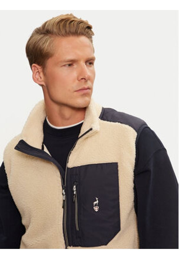 Aulp Kamizelka Tarik Beżowy Regular Fit. Kolor: beżowy. Materiał: syntetyk