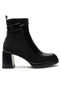Hispanitas Botki Velour Str-I24 HI243664 Czarny. Kolor: czarny. Materiał: skóra #1